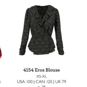 CAbi Black and Gold Eros Blouse